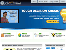 Tablet Screenshot of helpmydecision.com